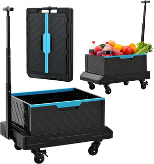 MAXMAN Folding Hand Truck, 132Lbs Heavy Duty Foldable Dolly Cart