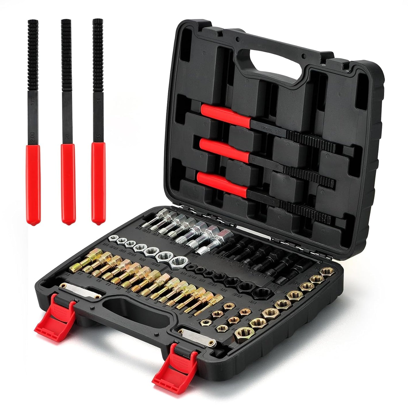 MAXMAN 61Pcs Thread Chaser Set, UNC/UNF/Metric