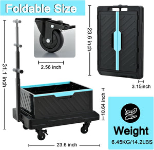 MAXMAN Folding Hand Truck, 132Lbs Heavy Duty Foldable Dolly Cart