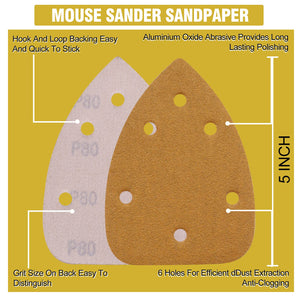 MAXMAN Mouse Detail Sander - 40pc Sanding Kit