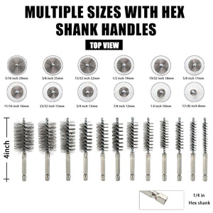 MAXMAN Wire Brush for Drill, 12pcs Drill Brush Set