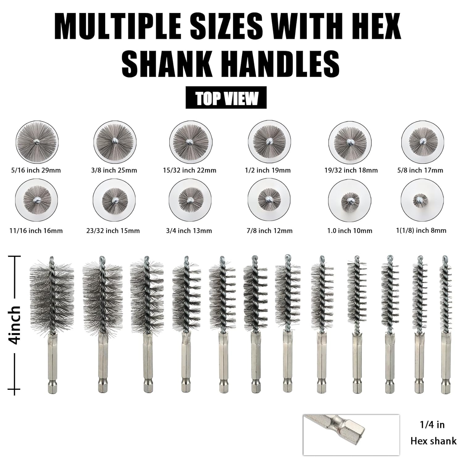 MAXMAN Wire Brush for Drill, 12pcs Drill Brush Set