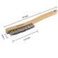 Heavy Duty Stainless Steel Wire Brush with 14" Long Beech Handle