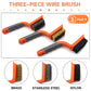 Brass/Stainless Steel/Nylon Wire Brushes 3Pcs