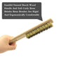 Brass Brush Set 4Pcs with 10 Inch Natural Beechwood Handle