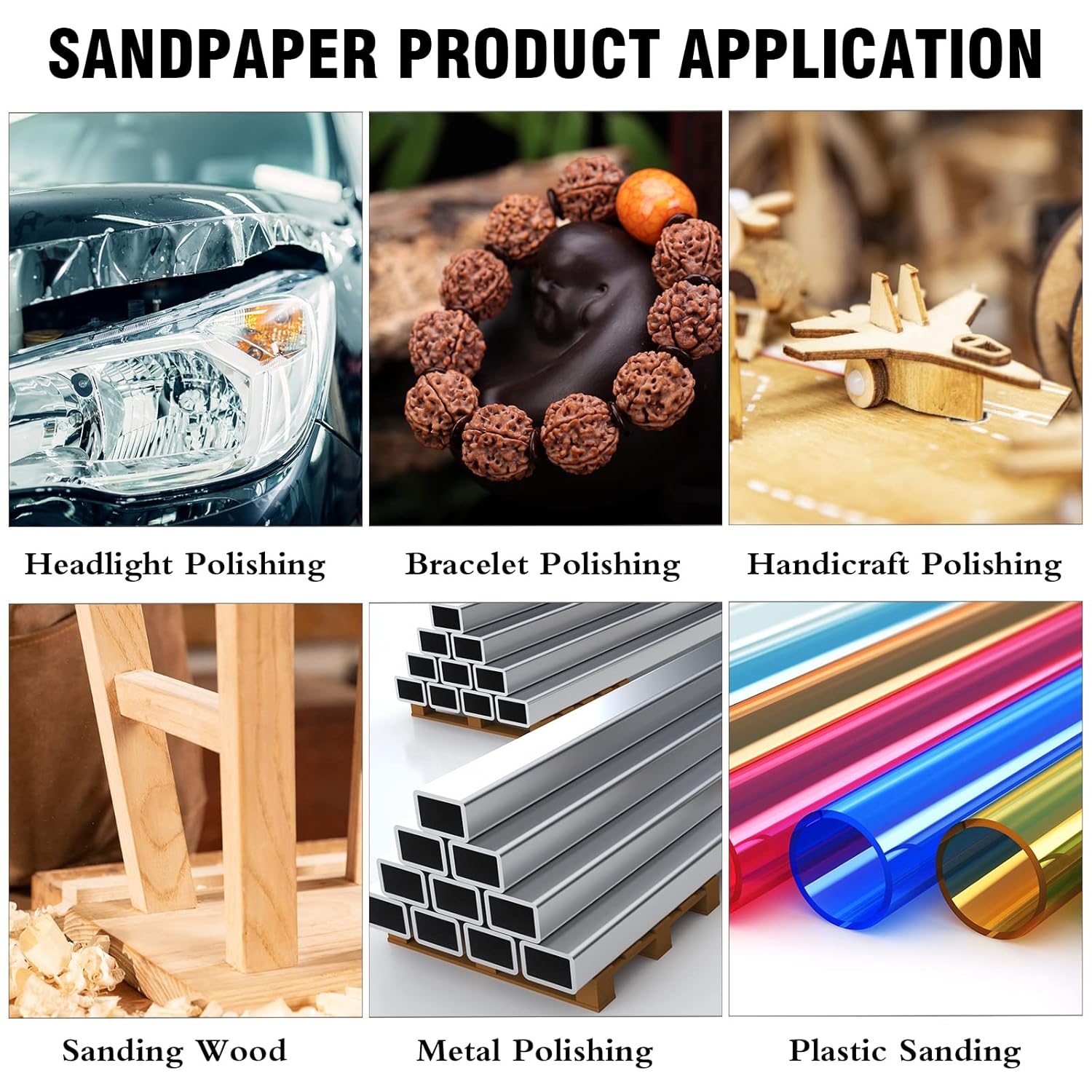 3 Inch Sandpaper (75mm) Silicon Carbide Wet/Dry Hook & Loop Sanding Discs Assorted
