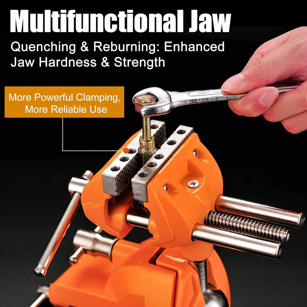 MAXMAN Clamp Bench Vise with Post Universal