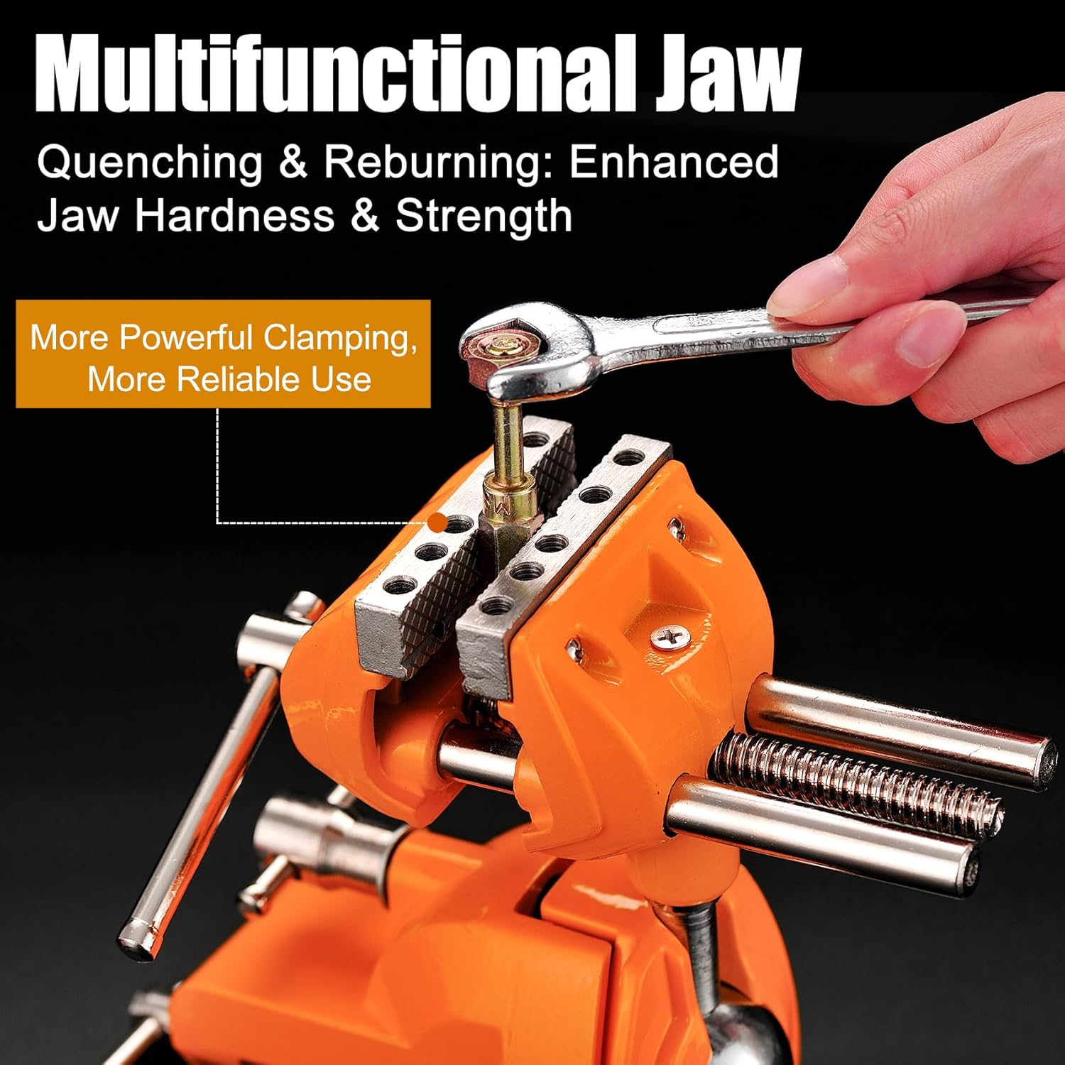 MAXMAN Clamp Bench Vise with Post Universal