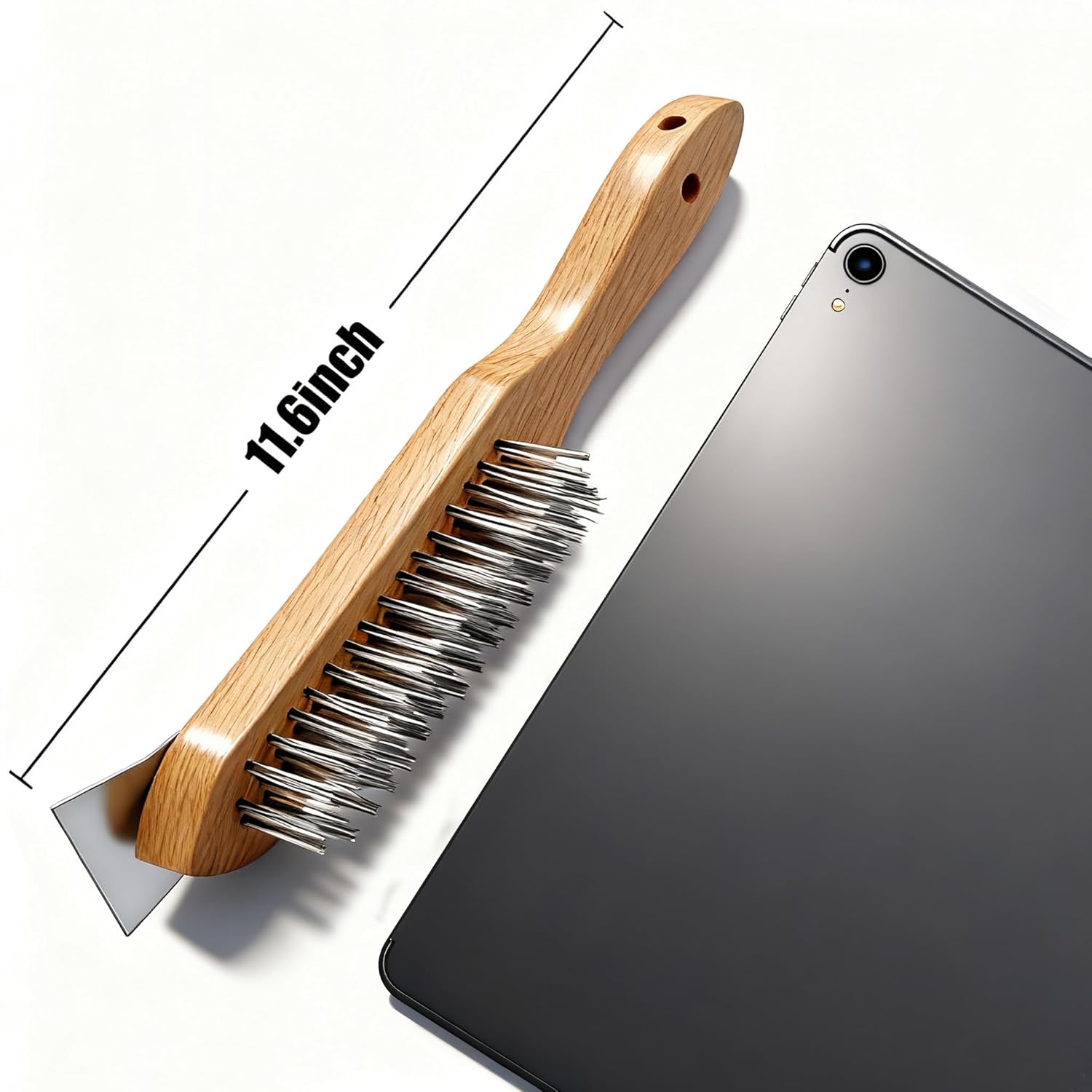 12 Inch Stainless Steel Wire Scratch Brush 2pcs
