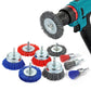 Nylon Drill Brush Set for Rust Removal - 9 Pack Abrasive Wheel & Cup Brush Attachments