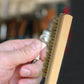 Brass Brush Set 4Pcs with 10 Inch Natural Beechwood Handle